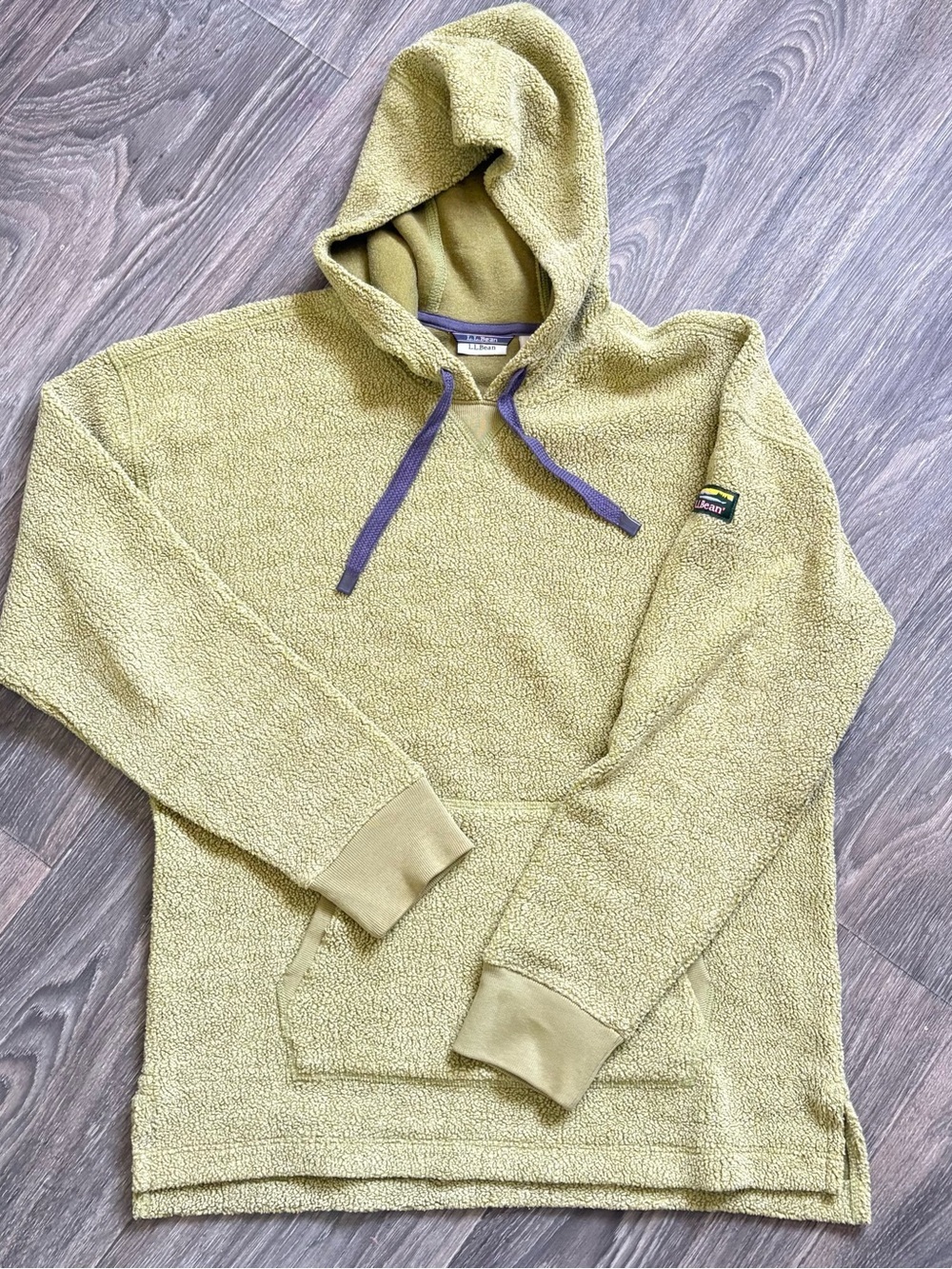 VTG ll bean tumbled fleece pullover hoodie - Picture 1 of 4